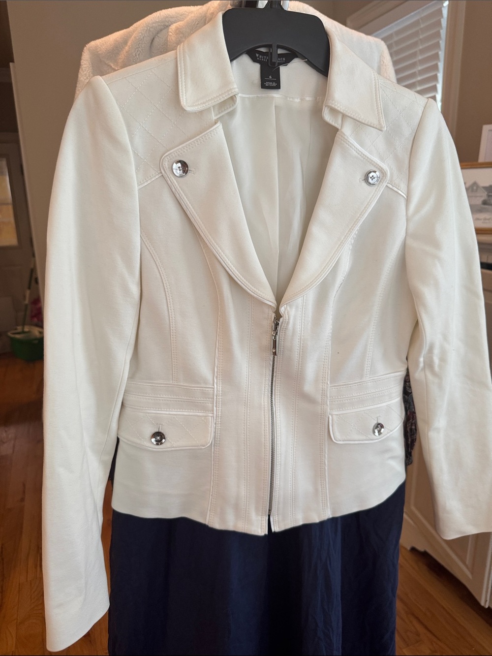 White House Black Market Ivory  blazer